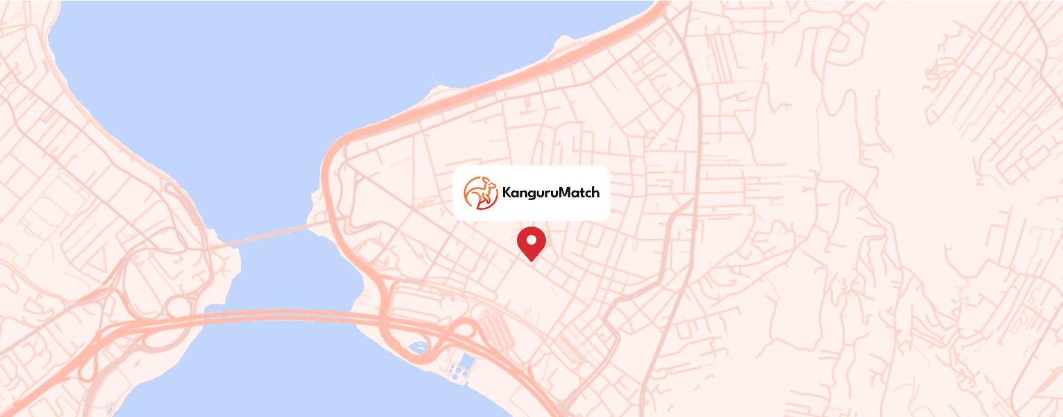 Mapa da localização do KanguruMatch